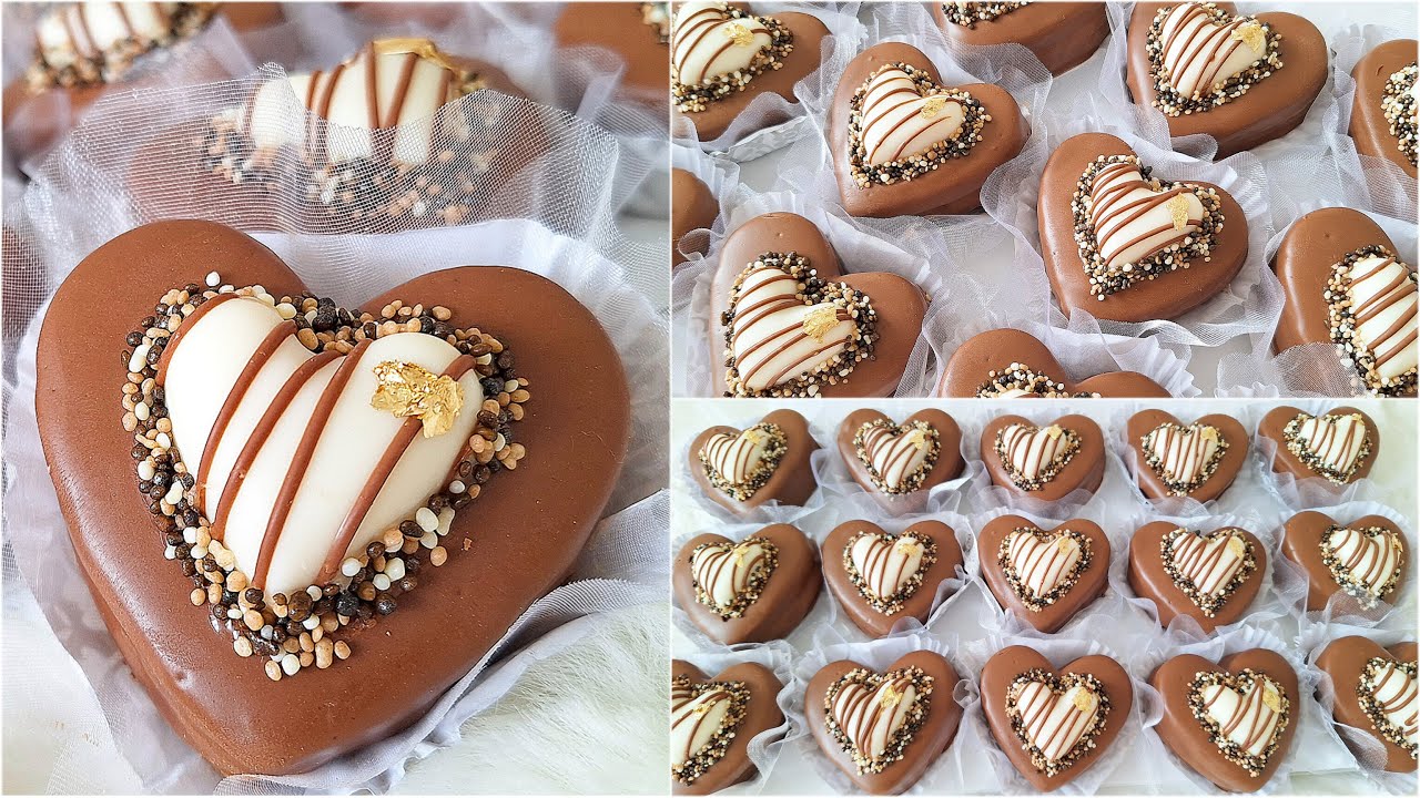 صابلي القلوب بالشوكولاطة🍫راه توندونس ودايرحالة بزاف بنين غير جربوه😍