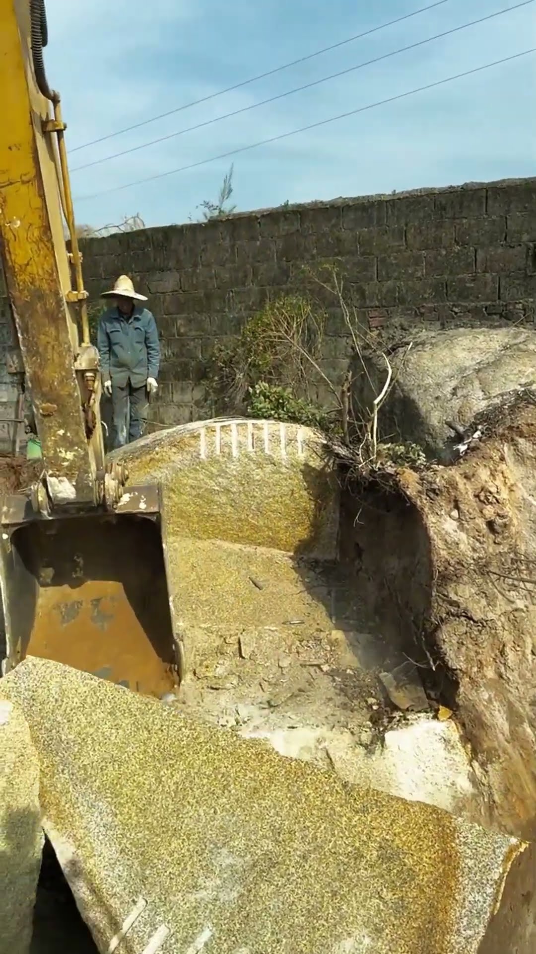 Hemp stone excavation process