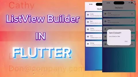 Create ListView Builder in Flutter! | Flutter Tutorial | Visual studio code | Mac