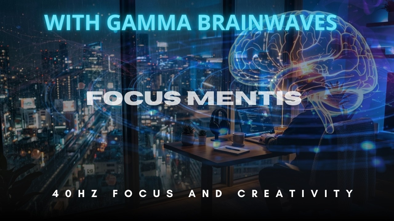 Deep Work Gamma Waves 40Hz • Focus Mentis | Binaural Beats for Productivity & Creativity