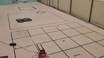 The antenna tracker tracing the flying UAV