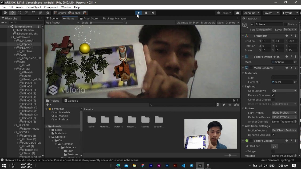 Demo AR BOOK Menggunakan Unity 2019 dan Vuforia - YouTube