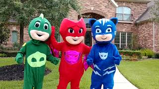 Houston-Mascot-Party-Character-Mask-Pj-Cat-Boy-Gecko-Owlette--Birthday-Celebration-Missouri-City