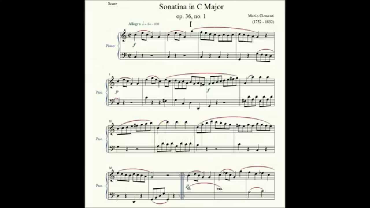 Sonatina in C Major (op. 36, no. 1) First Movement - Muzio Clementi ...