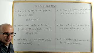 Notación algebraica. Video 1