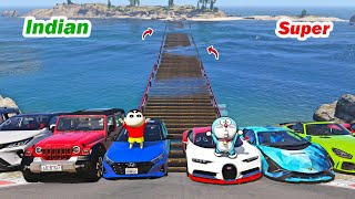 gta 5 wood water ramp challenge Indian cars vs super cars telugu | gta v in telugu screenshot 5