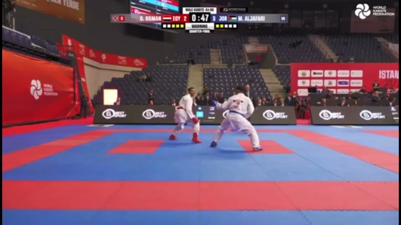 Osman Omar 🇪🇬 VS Aljafari Mohammad 🇯🇴 Male Kumite Quarter Fianls -84kg Istanbul 2026