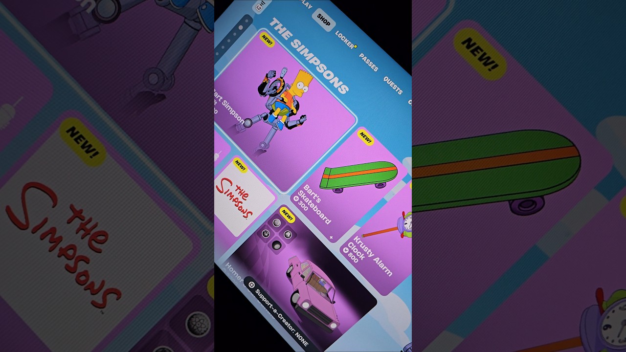 BART SIMPSON FORTNITE ITEM SHOP NEW #fortnite #shorts #simpsons #memes #gaming #travisscott #ad