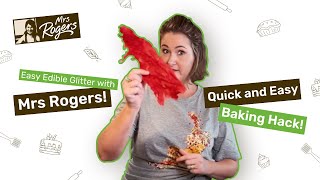 Easy Edible Glitter with Mrs Rogers! Quick and Easy Baking Hack!