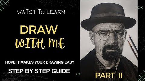 Hyper realistic drawing of Walter White (Heisnberg) from the Breaking Bad series Tutorial Part 2