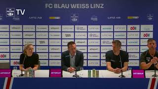 Pressekonferenz vor FC Blau-Weiß Linz vs. FK Austria Wien
