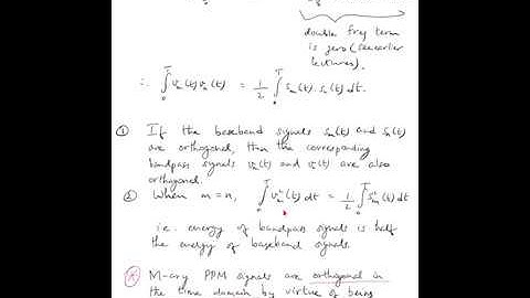 Bandpass Orthogonal Multidimensional signals - Lecture 7 part 2