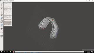 Hollowing a solid 3-d dental  model base