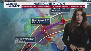 Thumbnail for Hurricane Milton shifts slightly south; now expected to hit Florida coast as Category 4 storm