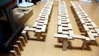 積み木だけでピタゴラ装置