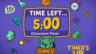 5 Minute Countdown Timer | School Notebook Study & Classroom Theme