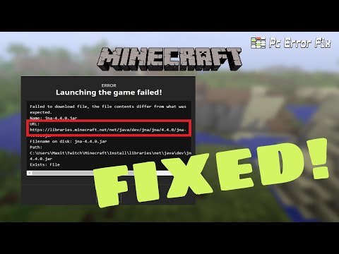 Failed to Download File, the File Contents Differ Minecraft Error