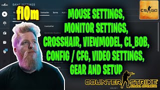 fl0m CSGO Settings, Monitor Settings, Crosshair, Viewmodel, Gear and Settings