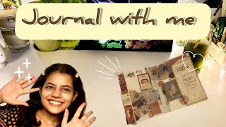 Journal with me 🦦🌚 / brown themed journal inspo / new journal kit / asmr / aesthetic vibes