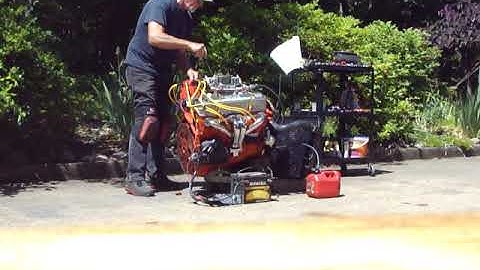 67 CORVETTE ENGINE 327/350 "L79" START UP, CAM OPEN HEADERS BACK YARD REDNECK ENGINEERING