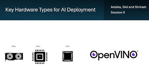 8. Key Hardware Types for AI Deployment - CPU, GPU and NPU