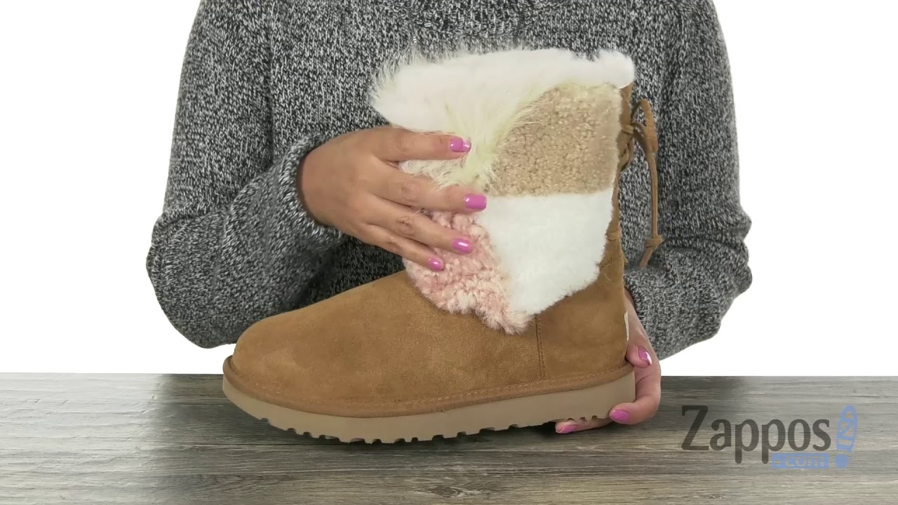 ugg classic patchwork fluff boots