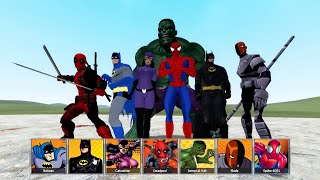 Spider Man -Deadpool -Hulk -Batman -[VJ] mario8251's SNPC Pack in Garry's Mod