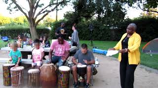 Arlette Dancing. Davis Network for Africa (DNA) Picnic. Summer of 2017, California.