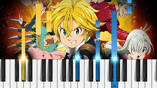 Nanatsu no Taizai OP 1 - Netsujou no Spectrum - Piano Tutorial screenshot 2