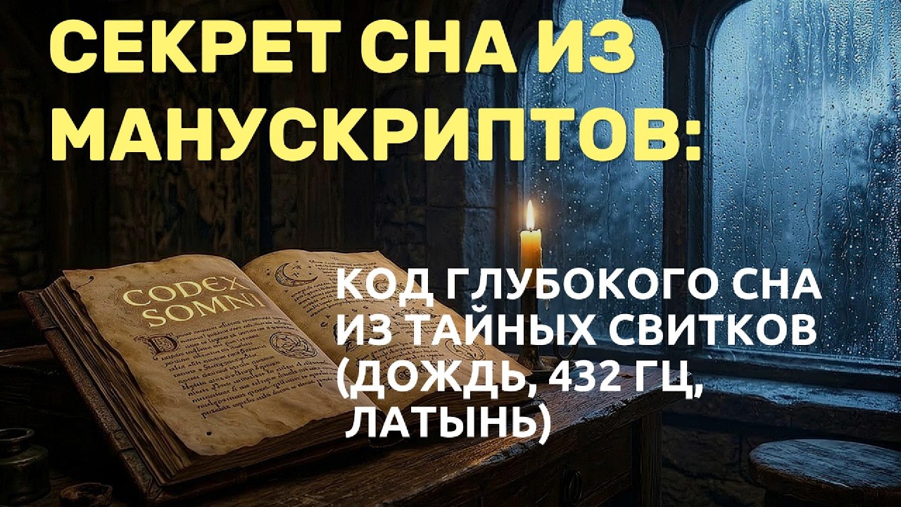 СЕКРЕТ СНА ИЗ МАНУСКРИПТОВ: ДРЕВНИЙ КОД ЗАСЫПАНИЯ ДЛЯ СНЯТИЯ ДЕНЕЖНЫХ БЛОКОВ ПОД ШУМ ДОЖДЯ (432 Гц)