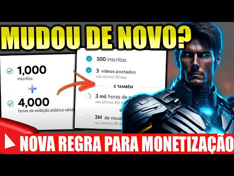 De novo? Mais fácil?😮 Novas REGRAS de MONETIZAÇÃO" 💰🚀