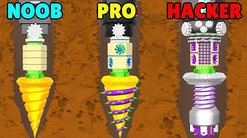 NOOB vs PRO vs HACKER vs God in Drill Merge