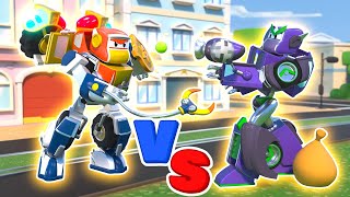 ROBOT CAR vs TRAIN THIEF | RoboFuse - Superhero Rescue | Trucks Videos for Children