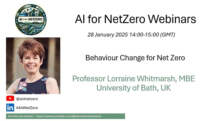 Lorraine Whitmarsh (MBE), Behaviour Change for Net Zero