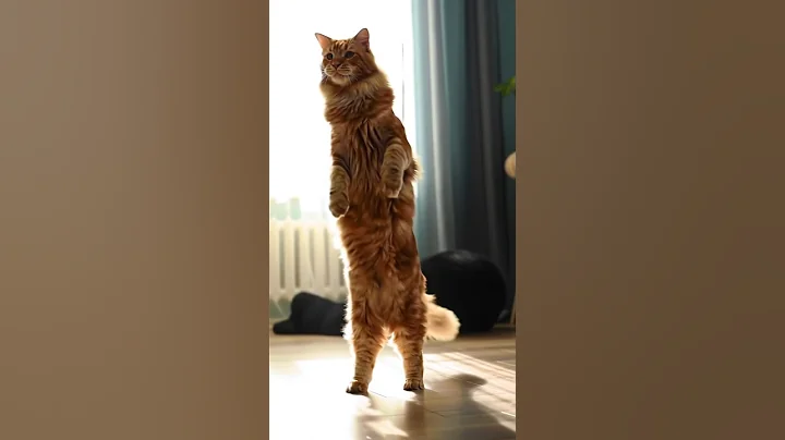 Video 11144251: giant maine coon cat, fluffy maine coon cat, maine coon cat meets