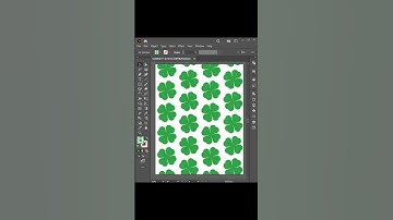How to create Four Leaf Clover repeating pattern in illustrator#fdesign#tutorial #illustrator#shorts