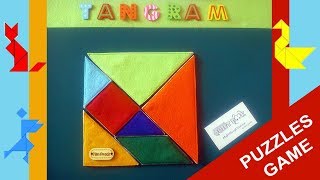 Tangram Puzzles 🧠💡 Mathematical Problem Solving Game 🧠💡 handmade by @quietbook