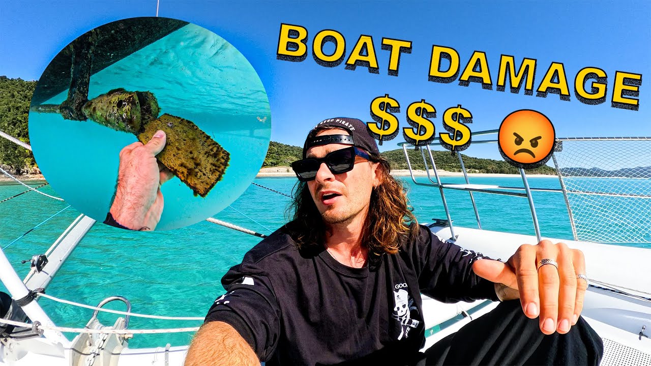⁣Severe Boat damage! ￼this will not be a cheap fix…. 😰
