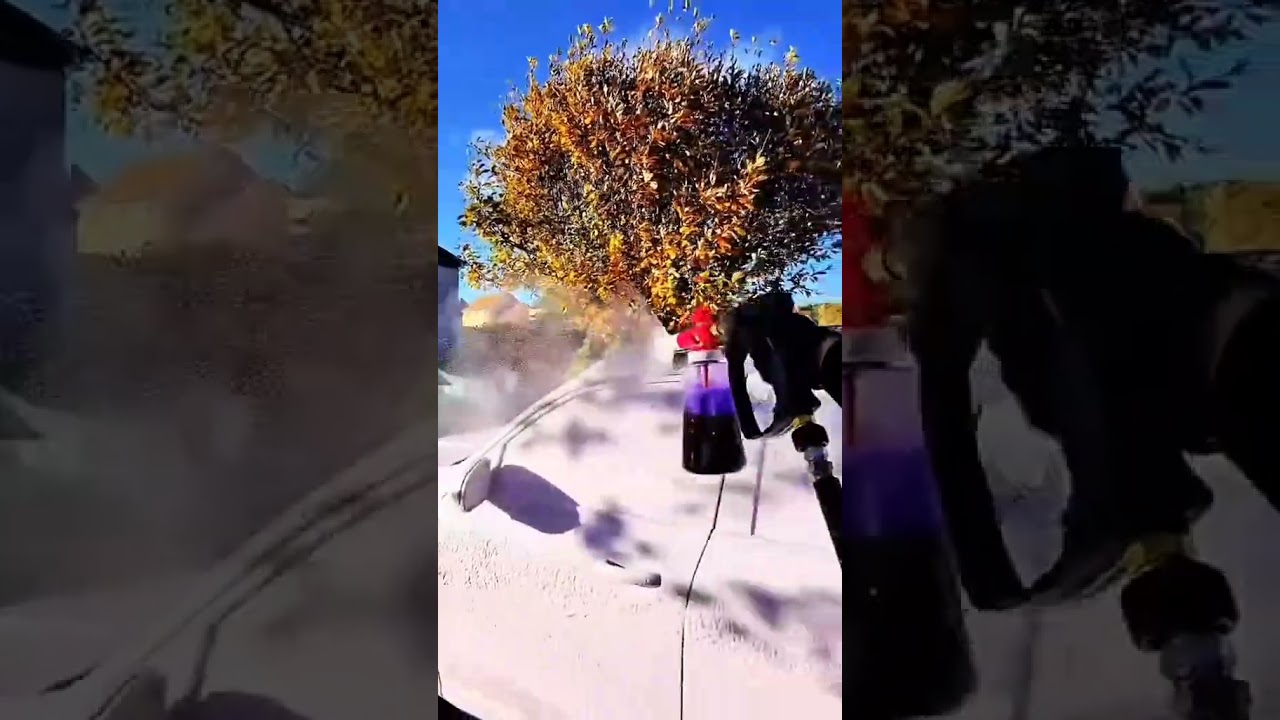 Mercedes car wash foam spray! 