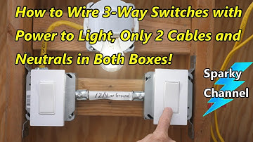 How to Wire 3-Way Switches with Power to Light, Only 2 Cables and Neutrals in Both Boxes!