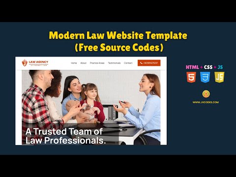 Modern Law Website Template Using HTML, CSS and JavaScript (Free Source Code)
