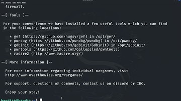 Over the wire bandit level 0 to 6