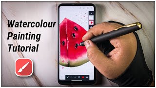 Infinite Painter Tutorial: Water Color Painting in Infinite Painter app. screenshot 5