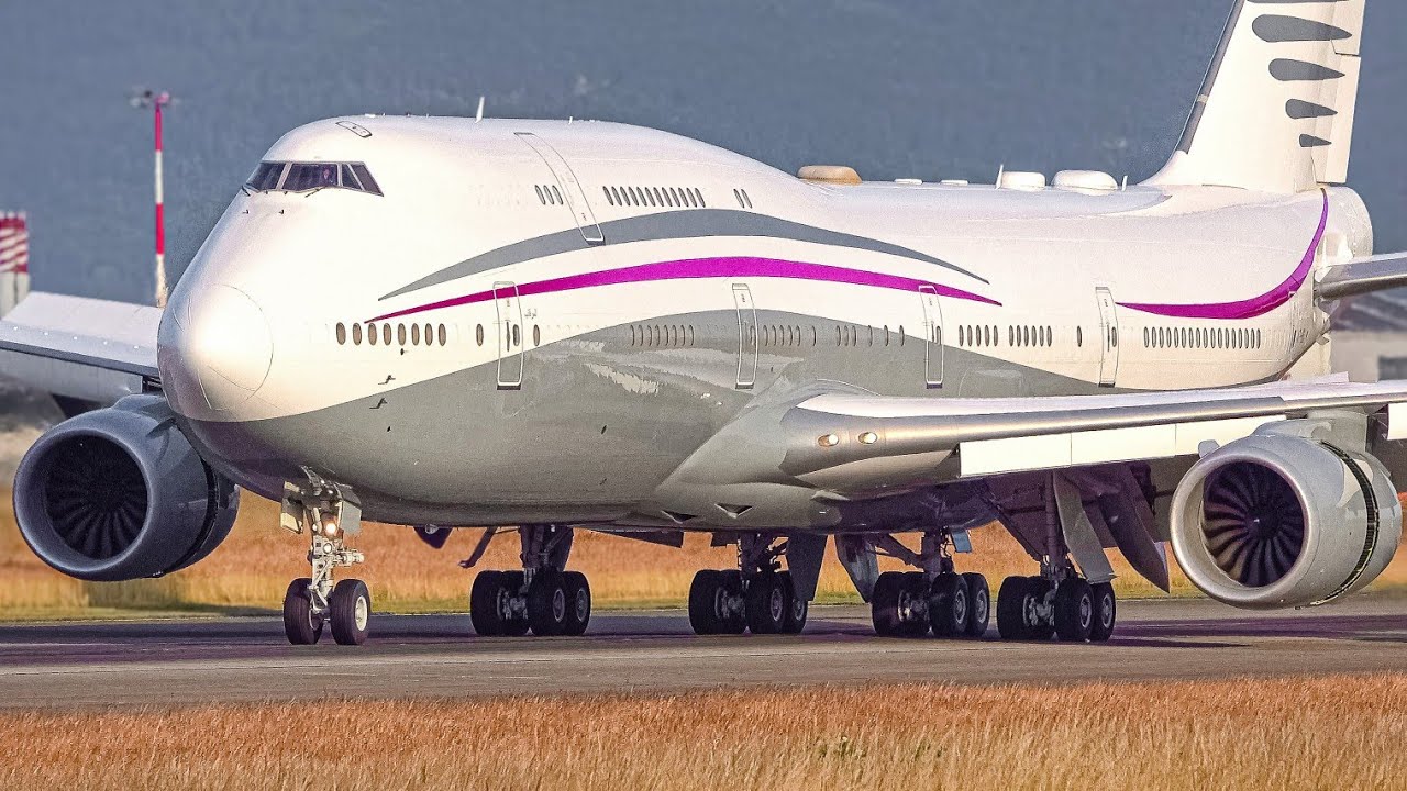 That was close before the VIP 747-8 JUMBO overruns the runway !!!