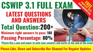 Top 200  Most Important Latest CSWIP 3.1 Exam Questions and Answers - Welding Inspector