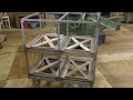 [woodworking】 How to make a tool box storage trolley / Made of wood and iron/ without welding