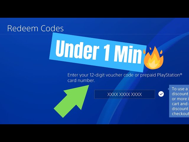 Redeeming Codes on PS4 