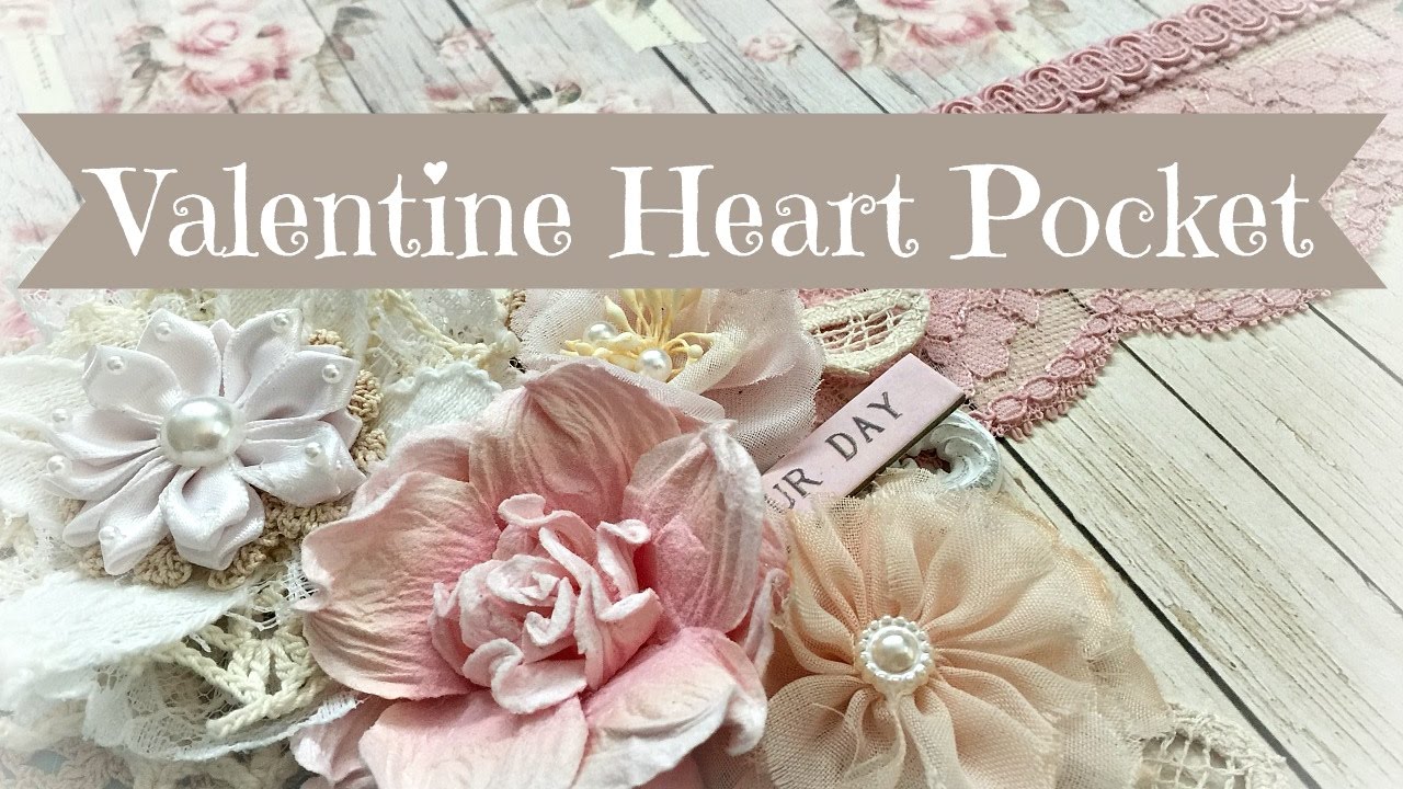 Shabby Chic Valentine Heart Pocket