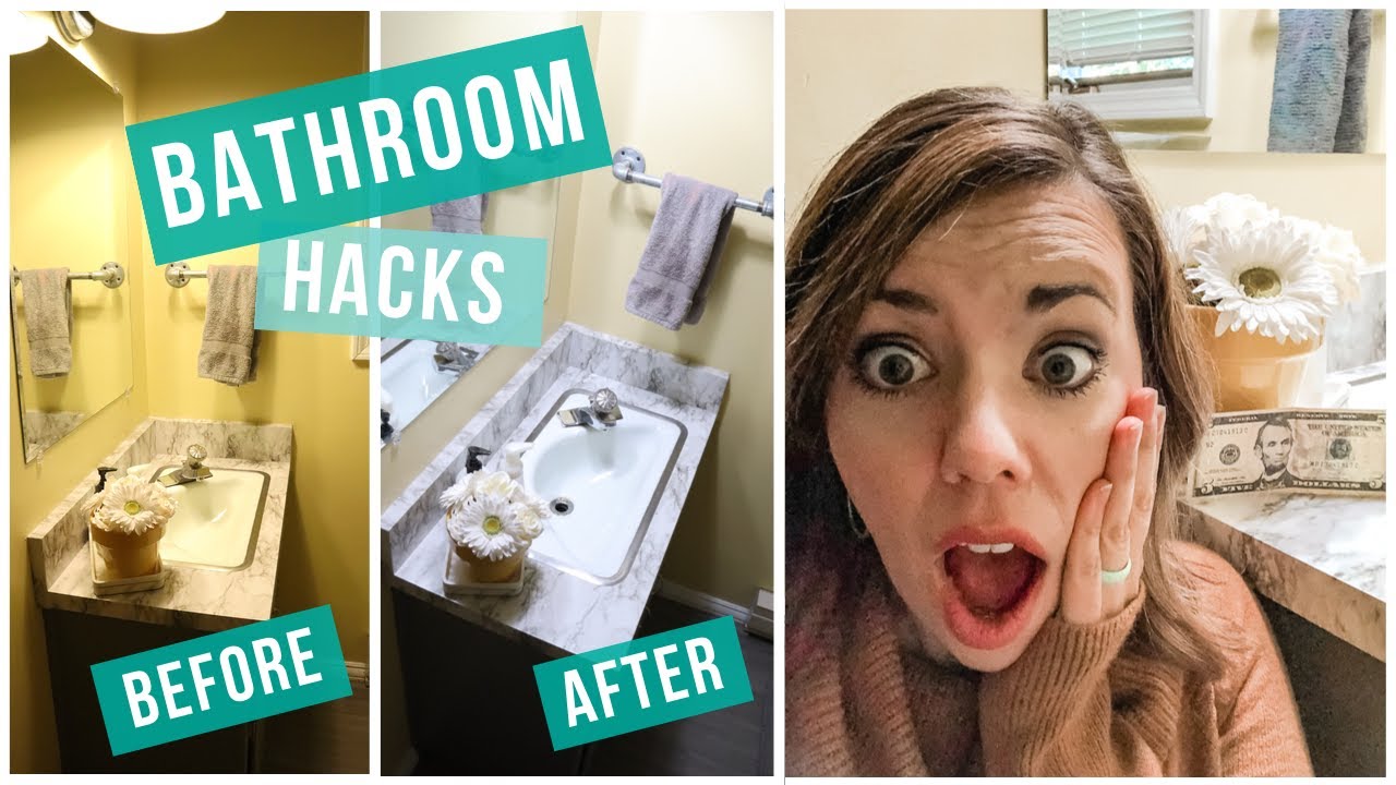 BUDGET FRIENDLY BATHROOM DECOR HACKS - YouTube