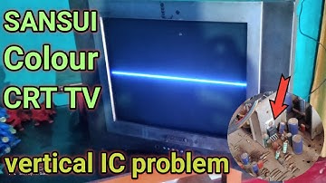 Sansui CRT TV# vertical IC fault# Repairing #sangam#electronics